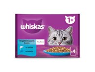 Konservuotas kačių ėdalas WHISKAS su žuvimi, 340 g, 4 x 85 g