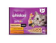 Konservuotas kačių ėdalas WHISKAS TASTY MIX CREAMY, 340 g, 4 x 85 g