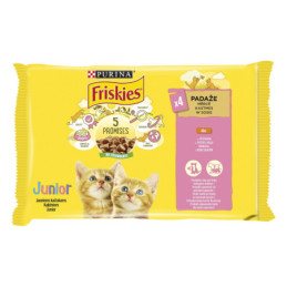 Konservuotas kačiukų ėdalas su padažu FRISKIES, 4 x 85 g