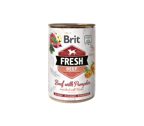 Konservuotas šunų ėdalas Brit Fresh Beef&Pumpkin, 400 g
