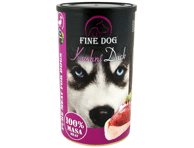 Konservuotas šunų ėdalas FINE DOG su antiena, 1200 g