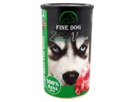 Konservuotas šunų ėdalas FINE DOG su elniena, 1200 g
