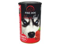 Konservuotas šunų ėdalas FINE DOG su jautiena, 1200 g