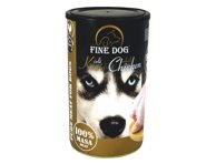 Konservuotas šunų ėdalas FINE DOG su vištiena, 1200 g