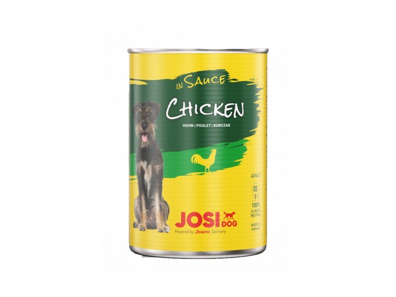 Konservuotas šunų ėdalas JOSIDOG, su vištiena padaže, 415 g
