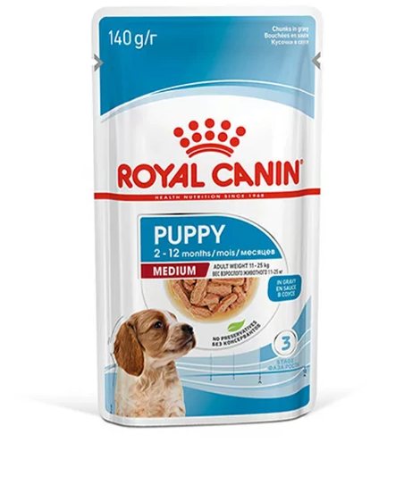 Konservuotas šunų ėdalas ROYAL CANIN Medium Puppy, padaže,