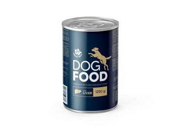Konservuotas šunų ėdalas su kepenimis HAPPY TAILS, 1.25 kg