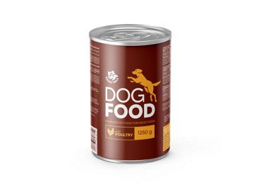 Konservuotas šunų ėdalas su paukštiena HAPPY TAILS, 1250 g