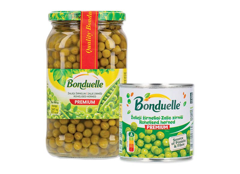 Konservuotiems žirneliams BONDUELLE, 200 g