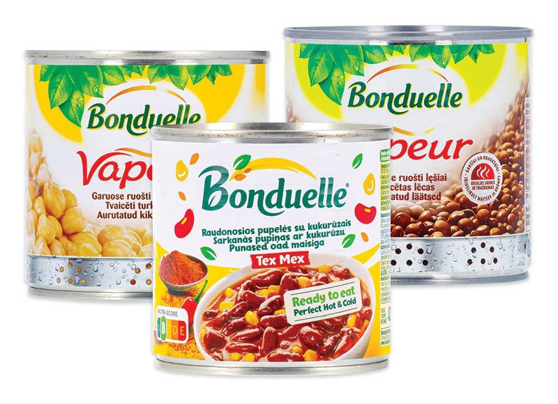Konservuotoms pupelėms, avinžirniams BONDUELLE