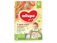 Košė MILUPA, trijų grūdų, aviečių ir braškių, 6+ mėn., 225 g, 225 g