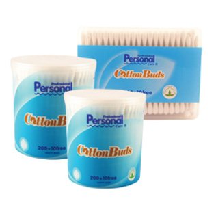 Kosmet. vatos krapštukai PERSONAL CARE, 3 rūš., /pak., 200 vnt