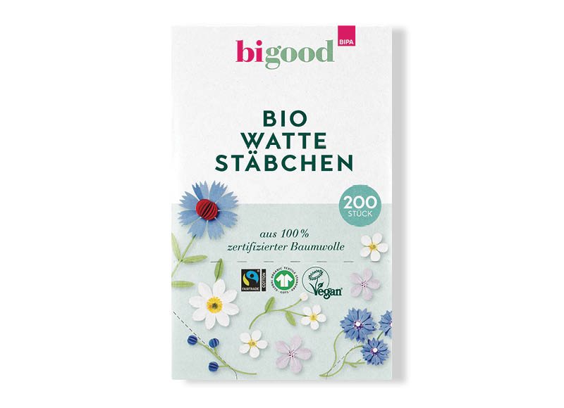 Kosmetiniai vatos pagaliukai BI GOOD, 200 vnt