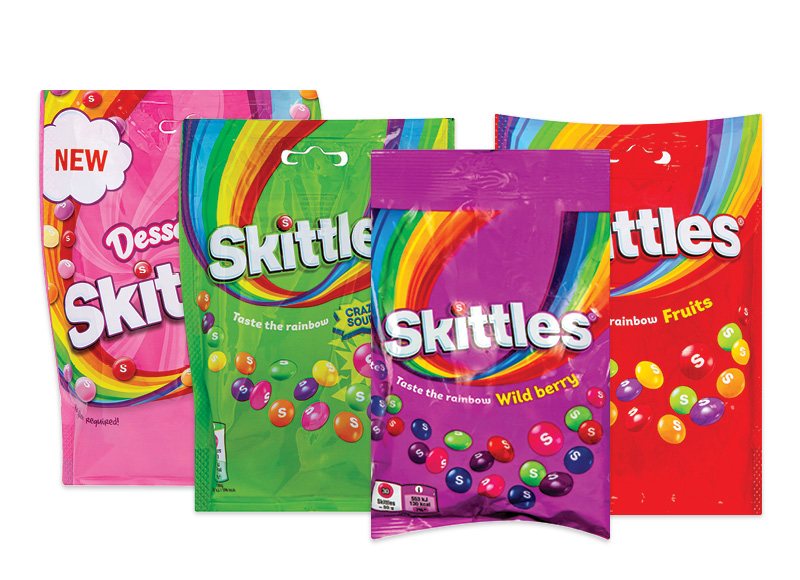 Kramtomi saldainiai SKITTLES