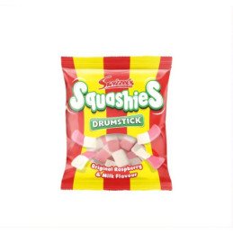 Kramtomi saldainiai SQUASHIES DRUMSTICK (ORIGINAL RASPBERRY AND MILK), 120 g