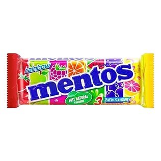 Kramtomieji saldainiai MENTOS TRIO RAINBOW, 120 g