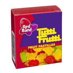 Kramtomieji vaisiniai saldainiai TUTTI FRUTTI, 15 g