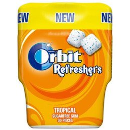 Kramtomoji guma ORBIT REFRESHERS TROPICAL, 67 g