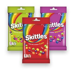 Kramt.saldainiai SKITTLES (4 rūš.), 95 g