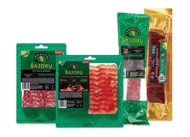 KREKENAVOS vytintiems BAJORŲ mėsos gaminiams