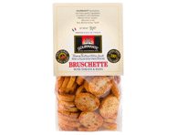 Krekeriai BRUSCHETTE GOURMANTE, su pomidorais ir baziliku, 150 g