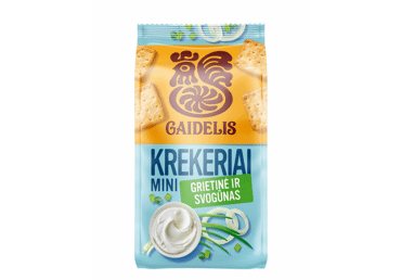 Krekeriai GAIDELIS MINI grietinės ir svogūnų skonio, 72 g