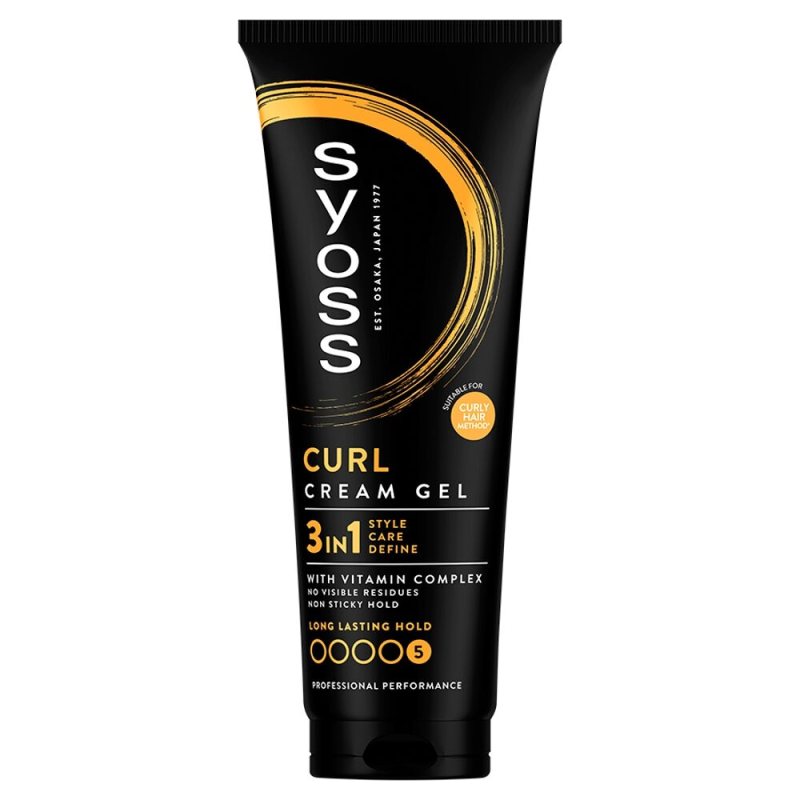 Kreminis gelis garbanotiems plaukams Syoss Curl Control, 250 ml