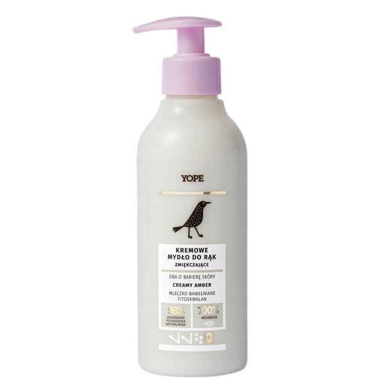 Kreminis minkštinamasis rankų muilas Yope, Creamy Amber, 300 ml