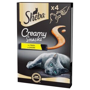 Kreminis skanėstas katėms SHEBA, su vištiena, 4 x 12 g