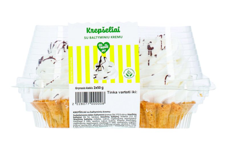 KREPŠELIAI su baltyminiu kremu, 100 g