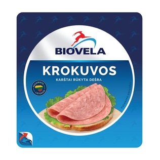 KROKUVOS karštai rūkyta dešra griežinėliais, 180 g