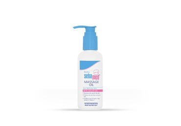 Kūdikių raminamasis masažo aliejus (su dozatoriumi) SEBAMED BABY, 150 ml