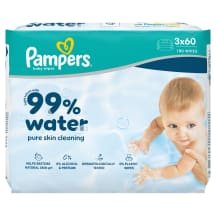 Kūdikių servetėlės PAMPERS WATER, 3 x 60 vnt