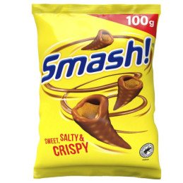 Kukurūzo užkandis SMASH su pieniniu šokoladu, 100 g