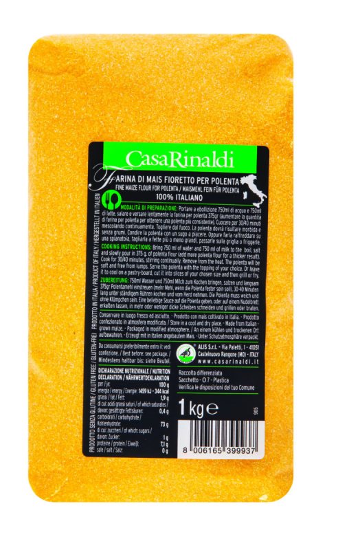 Kukurūzų kruopos be glitimo CASA RINALDI POLENTA, 1 kg