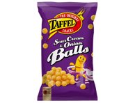 Kukurūzų traškučiai TAFFEL BALLS, grietinės ir svogūnų sk., 165 g