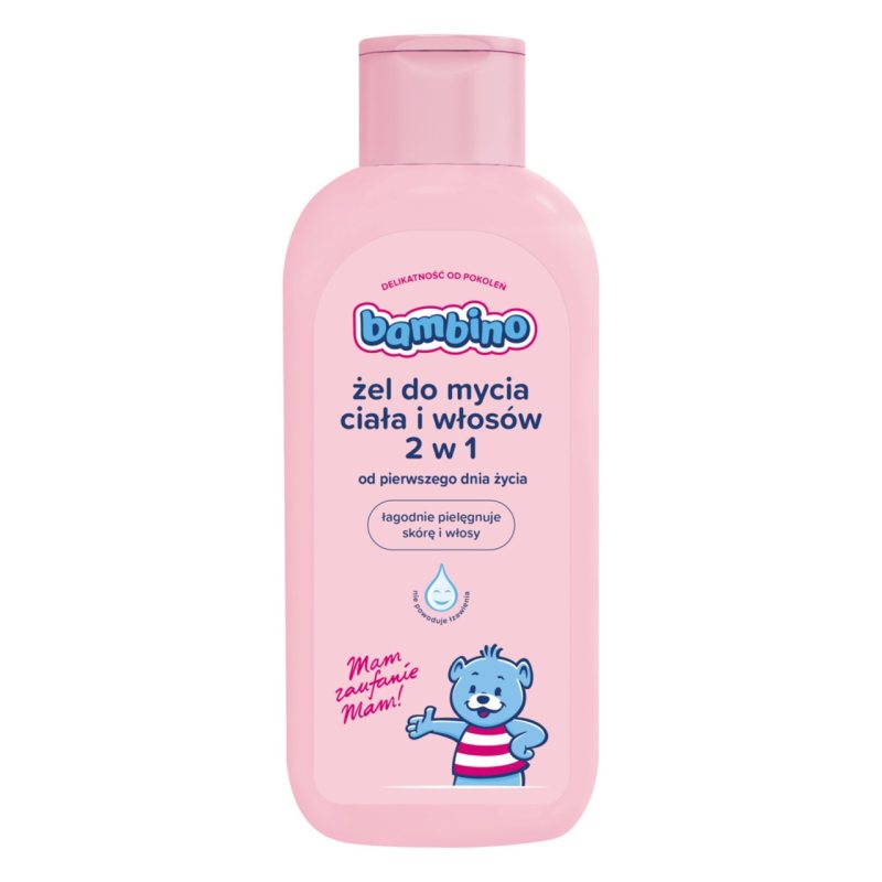Kūno ir plaukų prausiklis Bambino 2in1, 400 ml
