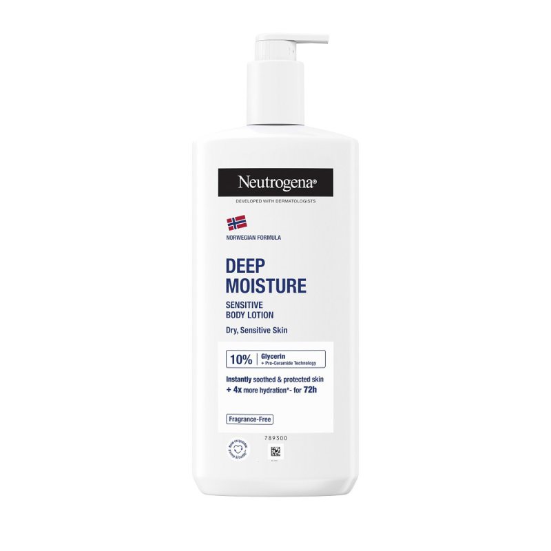 Kūno losjonas Neutrogena Norwegian Formula Deep Moisture, bekvapis, 400 ml