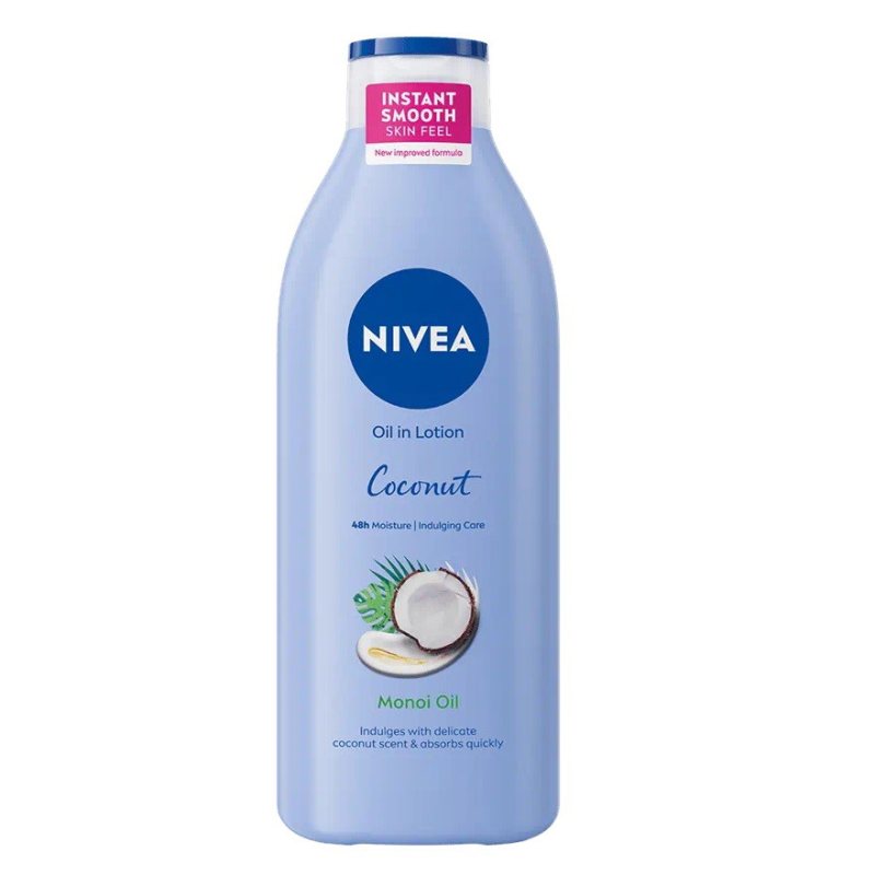 Kūno losjonas su aliejumi Nivea Oil in Lotion, kokosas ir Monoi aliejus, 400 ml