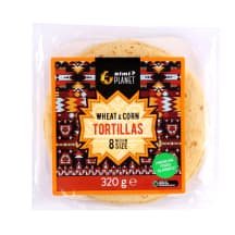 Kviet., kukur. tortilijos RIMI PLANET, 320 g