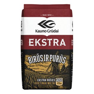 Kvietiniai miltai 405D EKSTRA KAUNO GRŪDAI, 1.75 kg