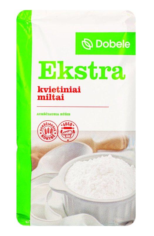 Kvietiniai miltai DOBELE EKSTRA, 1.75 kg