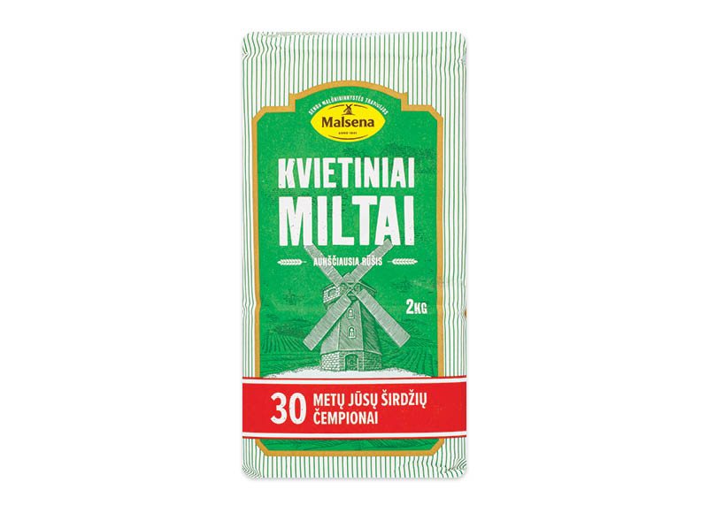 Kvietiniai miltai MALSENA 550D, 2 kg