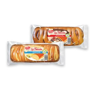 Pyragas su šokolado arba vanilės skonio įdaru LA TRECCIA, 300 g