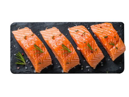 Lašišos filė porcijos, 4 x 125 g