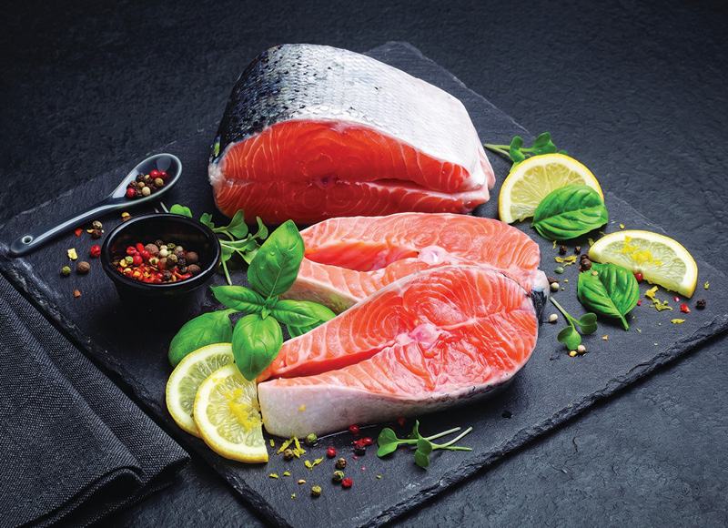 Lašišos pjausniai arba gabalai, 1 kg