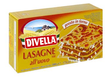 Lazanijos lakštai DIVELLA LASAGNE Nr. 108 su kiaušiniais, 500 g
