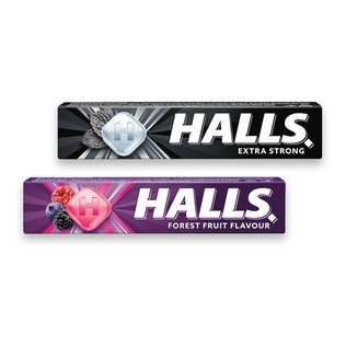 Ledinukai HALLS STRONG arba FRUIT, 33.5 g