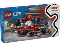 LEGO konstruktorius F1® remonto punktas, mechanikai ir Ferrari automobilis 60443
