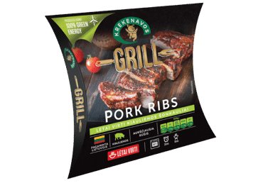 Lėtai virti marinuoti KREKENAVOS kiaulienos šonkauliai, 1 kg